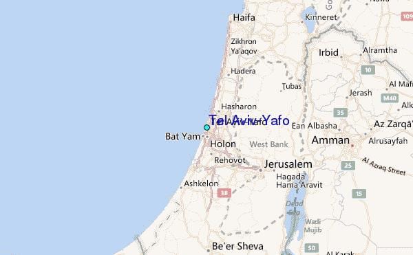 નકશો તેલ અવિવ yafo 