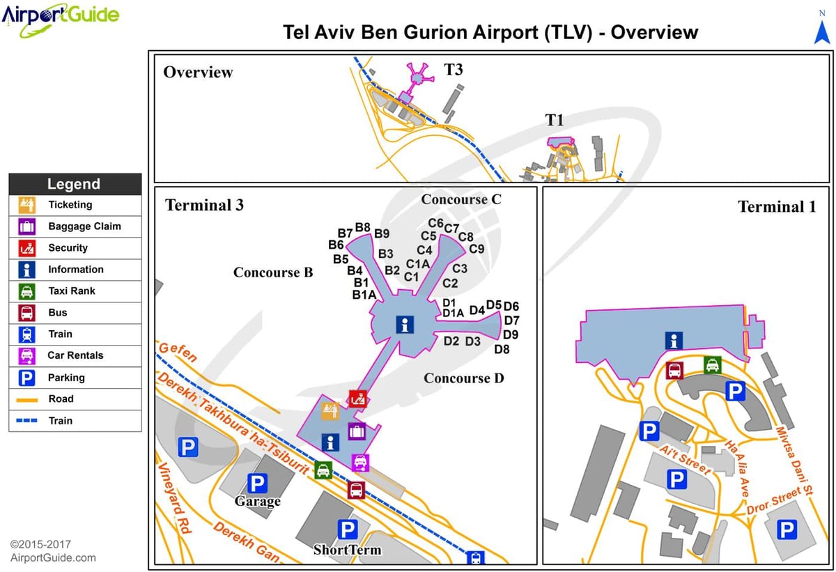 નકશો બેન gurion